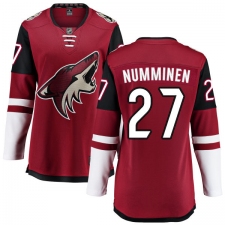 Women's Arizona Coyotes #27 Teppo Numminen Fanatics Branded Burgundy Red Home Breakaway NHL Jersey