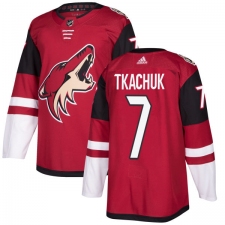 Men's Adidas Arizona Coyotes #7 Keith Tkachuk Authentic Burgundy Red Home NHL Jersey