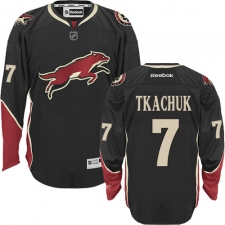 Women's Reebok Arizona Coyotes #7 Keith Tkachuk Authentic Black Third NHL Jersey
