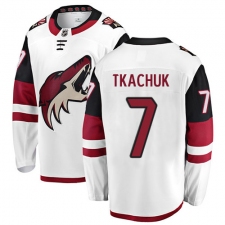 Youth Arizona Coyotes #7 Keith Tkachuk Fanatics Branded White Away Breakaway NHL Jersey