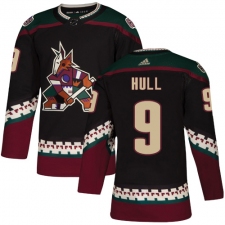 Youth Adidas Arizona Coyotes #9 Bobby Hull Authentic Black Alternate NHL Jersey