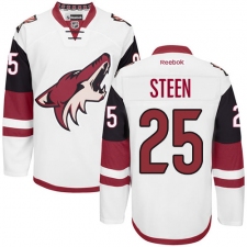 Youth Reebok Arizona Coyotes #25 Thomas Steen Authentic White Away NHL Jersey