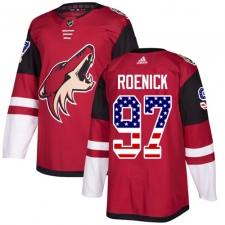 Men's Adidas Arizona Coyotes #97 Jeremy Roenick Authentic Red USA Flag Fashion NHL Jersey