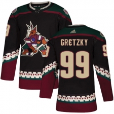 Men's Adidas Arizona Coyotes #99 Wayne Gretzky Premier Black Alternate NHL Jersey