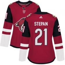 Women's Adidas Arizona Coyotes #21 Derek Stepan Premier Burgundy Red Home NHL Jersey