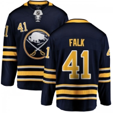 Men's Buffalo Sabres #41 Justin Falk Fanatics Branded Navy Blue Home Breakaway NHL Jersey