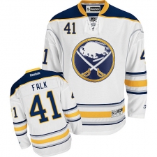 Youth Reebok Buffalo Sabres #41 Justin Falk Authentic White Away NHL Jersey