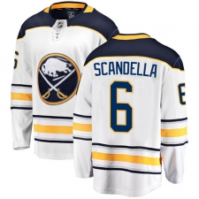 Men's Buffalo Sabres #6 Marco Scandella Fanatics Branded White Away Breakaway NHL Jersey