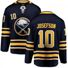 Men's Buffalo Sabres #10 Jacob Josefson Fanatics Branded Navy Blue Home Breakaway NHL Jersey
