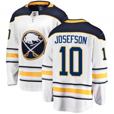 Men's Buffalo Sabres #10 Jacob Josefson Fanatics Branded White Away Breakaway NHL Jersey
