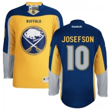 Men's Reebok Buffalo Sabres #10 Jacob Josefson Authentic Gold New Third NHL Jersey