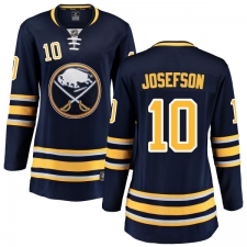 Women's Buffalo Sabres #10 Jacob Josefson Fanatics Branded Navy Blue Home Breakaway NHL Jersey