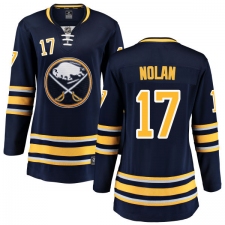 Women's Buffalo Sabres #17 Jordan Nolan Fanatics Branded Navy Blue Home Breakaway NHL Jersey