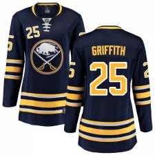 Women's Buffalo Sabres #25 Seth Griffith Fanatics Branded Navy Blue Home Breakaway NHL Jersey