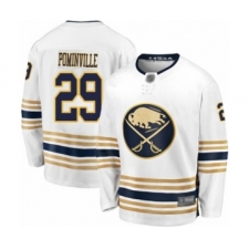 Men's Buffalo Sabres #29 Jason Pominville Fanatics Branded White 50th Season Breakaway Hockey Jersey
