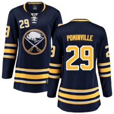 Women's Buffalo Sabres #29 Jason Pominville Fanatics Branded Navy Blue Home Breakaway NHL Jersey