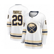 Women's Buffalo Sabres #29 Jason Pominville Fanatics Branded White 50th Season Breakaway Hockey Jersey