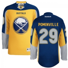 Women's Reebok Buffalo Sabres #29 Jason Pominville Authentic Gold Third NHL Jersey
