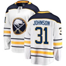 Youth Buffalo Sabres #31 Chad Johnson Fanatics Branded White Away Breakaway NHL Jersey