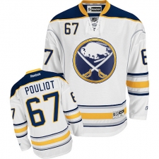 Men's Reebok Buffalo Sabres #67 Benoit Pouliot Authentic White Away NHL Jersey