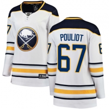 Women's Buffalo Sabres #67 Benoit Pouliot Fanatics Branded White Away Breakaway NHL Jersey