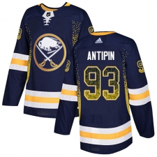 Men's Adidas Buffalo Sabres #93 Victor Antipin Authentic Navy Blue Drift Fashion NHL Jersey