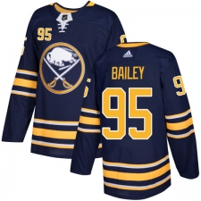 Men's Adidas Buffalo Sabres #95 Justin Bailey Authentic Navy Blue Home NHL Jersey