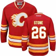 Men's Reebok Calgary Flames #26 Michael Stone Authentic Red Third NHL Jersey
