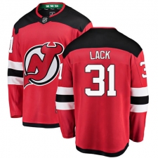 Men's New Jersey Devils #31 Eddie Lack Fanatics Branded Red Home Breakaway NHL Jersey