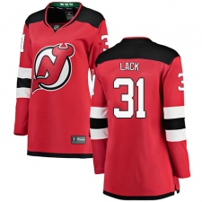 Women's New Jersey Devils #31 Eddie Lack Fanatics Branded Red Home Breakaway NHL Jersey