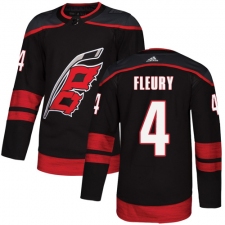 Men's Adidas Carolina Hurricanes #4 Haydn Fleury Authentic Black Alternate NHL Jersey