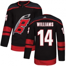 Youth Adidas Carolina Hurricanes #14 Justin Williams Authentic Black Alternate NHL Jersey
