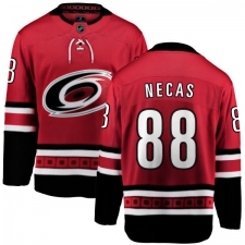 Men's Carolina Hurricanes #88 Martin Necas Authentic Red Home Fanatics Branded Breakaway NHL Jersey