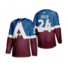 Men's Colorado Avalanche #24 A.J. Greer Authentic Burgundy Blue 2020 Stadium Series Hockey Jersey