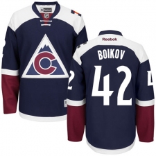 Men's Reebok Colorado Avalanche #42 Sergei Boikov Premier Blue Third NHL Jersey