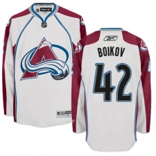 Women's Reebok Colorado Avalanche #42 Sergei Boikov Authentic White Away NHL Jersey
