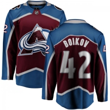 Youth Colorado Avalanche #42 Sergei Boikov Fanatics Branded Maroon Home Breakaway NHL Jersey