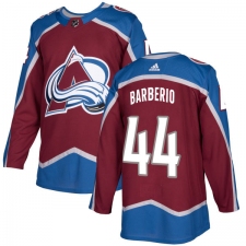 Men's Adidas Colorado Avalanche #44 Mark Barberio Authentic Burgundy Red Home NHL Jersey