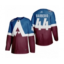 Men's Colorado Avalanche #44 Mark Barberio Authentic Burgundy Blue 2020 Stadium Series Hockey Jersey