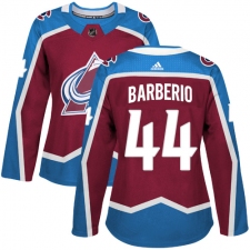 Women's Adidas Colorado Avalanche #44 Mark Barberio Authentic Burgundy Red Home NHL Jersey