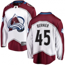 Men's Colorado Avalanche #45 Jonathan Bernier Fanatics Branded White Away Breakaway NHL Jersey