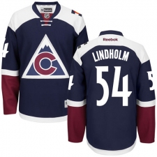 Men's Reebok Colorado Avalanche #54 Anton Lindholm Premier Blue Third NHL Jersey