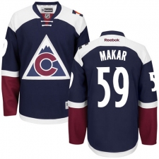 Women's Reebok Colorado Avalanche #59 Cale Makar Authentic Blue Third NHL Jersey