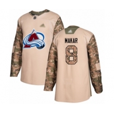 Youth Colorado Avalanche #8 Cale Makar Authentic Camo Veterans Day Practice Hockey Jersey