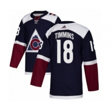 Men's Adidas Colorado Avalanche #18 Conor Timmins Premier Navy Blue Alternate NHL Jersey