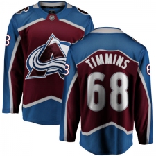 Youth Colorado Avalanche #68 Conor Timmins Fanatics Branded Maroon Home Breakaway NHL Jersey