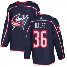 Men's Adidas Columbus Blue Jackets #36 Zac Dalpe Authentic Navy Blue Home NHL Jersey