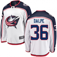 Youth Columbus Blue Jackets #36 Zac Dalpe Fanatics Branded White Away Breakaway NHL Jersey