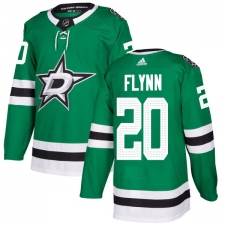 Men's Adidas Dallas Stars #20 Brian Flynn Premier Green Home NHL Jersey