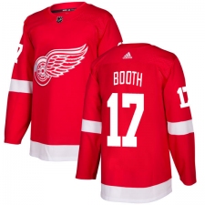 Youth Adidas Detroit Red Wings #17 David Booth Premier Red Home NHL Jersey